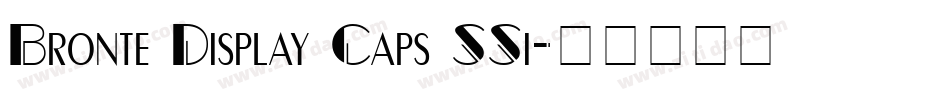 Bronte Display Caps SSi字体转换